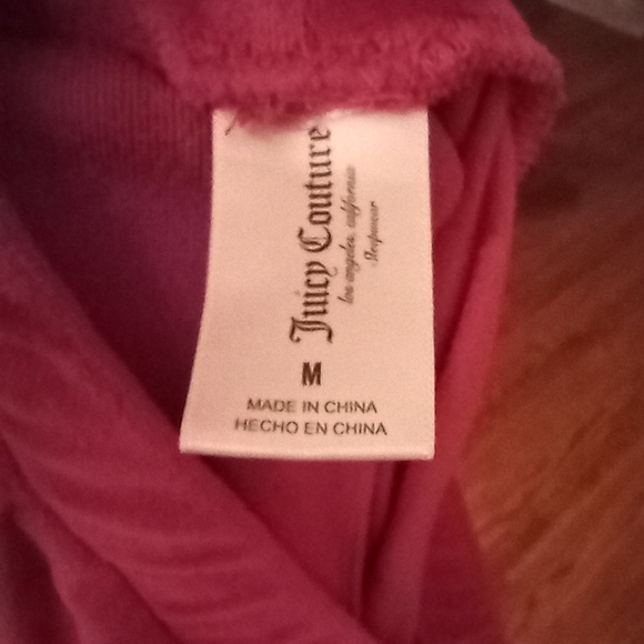 Juicy Couture Magenta Pink Velvet Jogger Pants - Picture 4 of 5